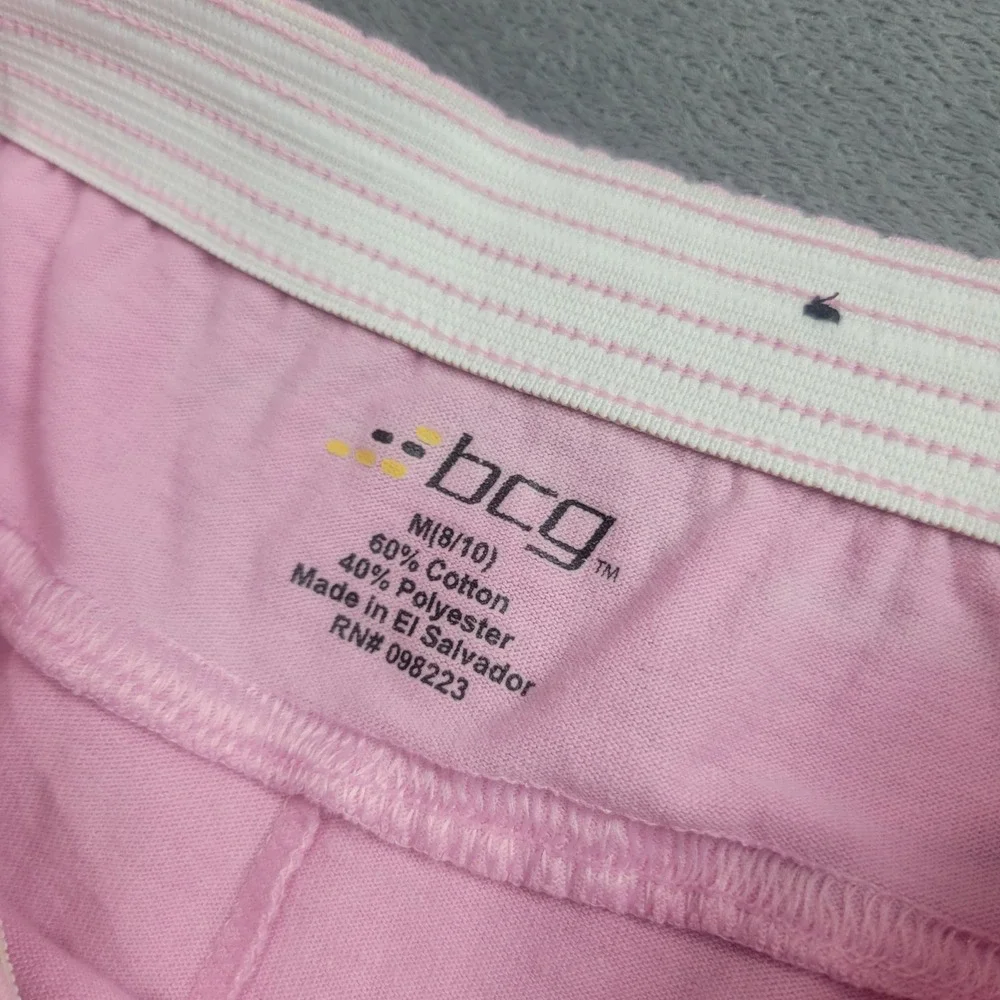 BCG Girls Pink Pleated Skort Size M 8/10 Elastic Waist Activewear Jersey‎ Knit